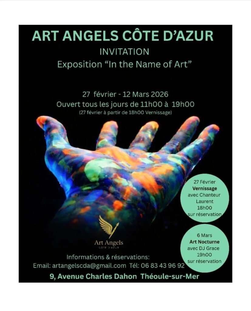 Invitation In the Name of Art 2026, Théoule-sur-Mer – Art Angels Côte d’Azur