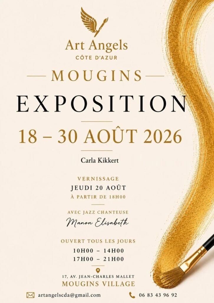 Flyer Exposition Mougins 2026 – Art Angels Côte d’Azur