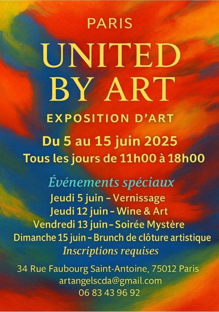 Flyer United by Art, Paris 2025 – Art Angels Côte d’Azur